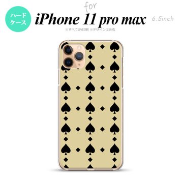 iPhone11ProMax iPhone11pro max スマホケース ハードケース トランプ スペード ベージュ 黒 メンズ レディース nk-i11pm-539