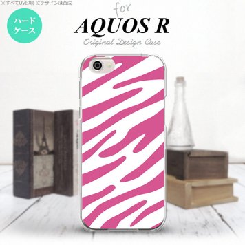 【SH03J】【スマホケース/スマホカバー】【アクオス R】SH03J スマホケース AQUOS R SH-03J カバー アクオス R ゼブラ柄 ピンク×白 nk-sh03j-122【メール便送料無料】