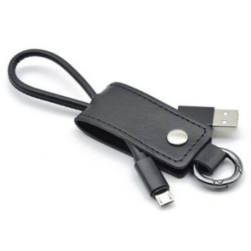 日本トラストテクノロジー 【メール便での発送商品】キーケース型microUSBケーブル ブラック KCMU-BK