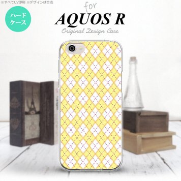 【SH03J】【スマホケース/スマホカバー】【アクオス R】SH03J スマホケース AQUOS R SH-03J カバー アクオス R アーガイル 黄×紫 nk-sh03j-1405【メール便送料無料】