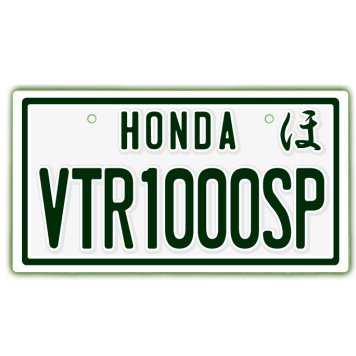 なんちゃって単車プレート【HONDA・VTR1000SP】ナンバープレート　バイク　二輪　オートバイ　グッズ　アクセサリー　雑貨 インテリア アイテム プレゼント ギフト バイク好き 旧車 走り屋 ギア パーツ メンテナンス ファッション お洒落 オブジェ