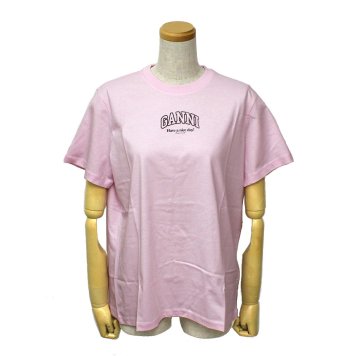 ガニー GANNI トップス Tシャツ カットソー ロゴ ウィメンズ 半袖 トップス A1050057-868 レディース ピンク 海外正規品