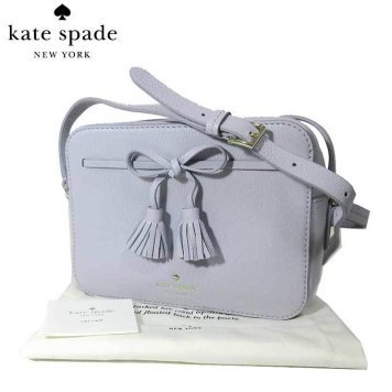 ケイト・スペード ブティック kate spade ショルダーバッグ PXRU9166 タッセル リボン レザー 斜め掛け hayes street hb / arla / stony blue(939):ライトブルーグレー系