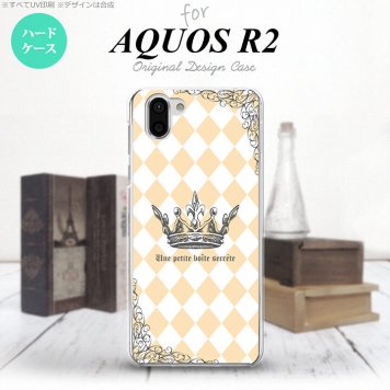 AQUOS R2 アクオス アール2 SH-03K SHV42 専用 スマホケース カバー ハードケース 王冠 オレンジ nk-r2-1453[スマホ,スマホケース,スマホカバー,ケース,カバー,ジャケット]
