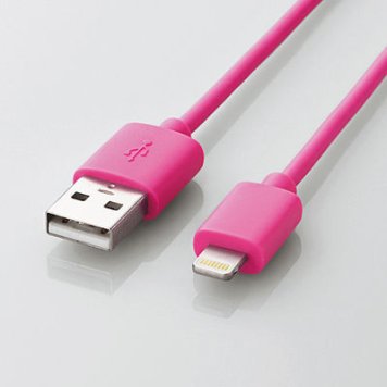 ロジテック ロジテック iPhoneケーブル スリム端子 純正品質 1年保証 Apple認証品 2m(長い) 充電/データ転送 ピンク LHC-UAL20PN