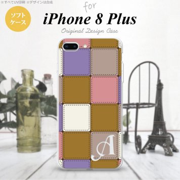 【iPhone8Plus】【スマホケース/スマホカバー】【アイフォン8プラス】iPhone8Plus スマホケース ケース アイフォン8プラス イニシャル パッチワーク風 ミックスC nk-ip8p-tp1673ini【メール便送料無料】