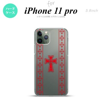iPhone11Pro iPhone11 Pro スマホケース ハードケース ゴシック クリア 赤 メンズ レディース nk-i11p-1007