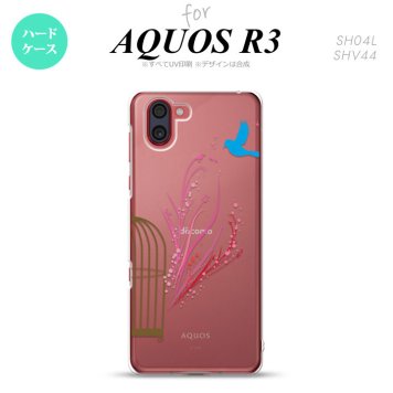 SH-04L SHV44 R3 AQUOS R3 スマホケース カバー 青い鳥 紫 赤 nk-r3-1293
