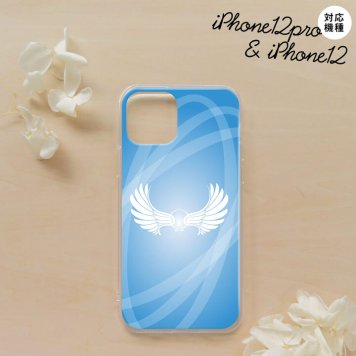 iPhone12/iPhone12pro iPhone12 / iPhone12pro スマホケース ソフトケース 翼 光 青 メンズ レディース nk-i12-tp463