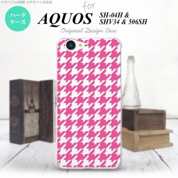 【SH04H】【スマホケース/スマホカバー】【アクオス ゼータ】SH04H スマホケース AQUOS ZETA SH04H カバー アクオス ゼータ 千鳥柄(大) ピンククリア nk-sh04h-918【メール便送料無料】