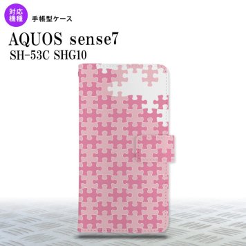 sense7 sense7 手帳型スマホケース カバー パズル ピンク 2022年 11月発売 nk-004s-sens7-dr1210