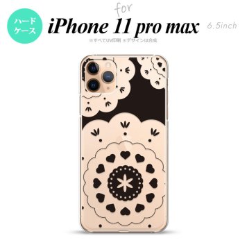 iPhone11ProMax iPhone11pro max スマホケース ハードケース レース クリア 黒 メンズ レディース nk-i11pm-1482