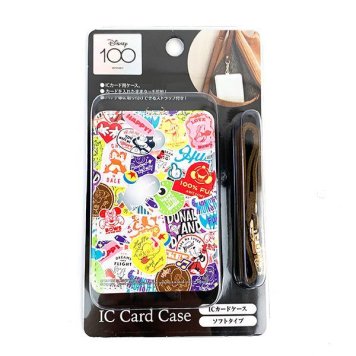 ディズニー100周年 ICカードケース ディズニー・ピクサーキャラクター ステッカー パスケース Disney