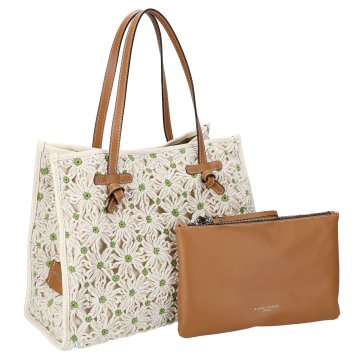 ジャンニキアリーニ GIANNI CHIARINI バッグ トートバッグ BS 9290 FLWPWR VAR.APPLE GREEN レディース ホワイト系カラー+グリーン系カラー+ブラウン