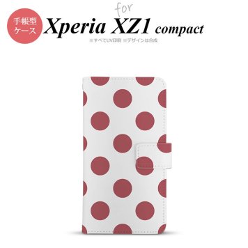 【手帳型 スマホ カバー ケース】【SO02K】【エクスペリア XZ1】手帳型 ケース SO-02K スマホ カバー Xperia XZ1 Compact エクスペリア ドット・水玉 サーモンピンク nk-004s-so02k-dr009【メール便送料無料】