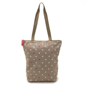 レスポートサック LeSportsac バッグ トートバッグ 肩掛け DAILY TOTE 2432 F103 デイリートート LUCKY DOT ドット柄ベージュブラウン系
