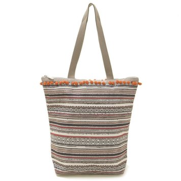 レスポートサック LeSportsac トートバッグ DAILY TOTE 2432 E192 デイリートート SEA STRIPE TAN POM シーストライプ ストライプ柄 ショルダーバッグ 新品