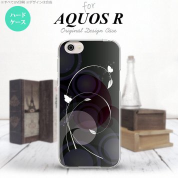【SH03J】【スマホケース/スマホカバー】【アクオス R】SH03J スマホケース AQUOS R SH-03J カバー アクオス R バタフライ・蝶（A） 黒 nk-sh03j-204【メール便送料無料】