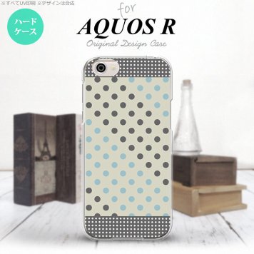 【SH03J】【スマホケース/スマホカバー】【アクオス R】SH03J スマホケース AQUOS R SH-03J カバー アクオス R ドット・水玉 グレー×青 nk-sh03j-1650【メール便送料無料】