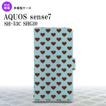 sense7 sense7 手帳型スマホケース カバー ハート 青 2022年 11月発売 nk-004s-sens7-dr172