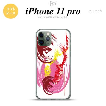 iPhone11Pro iPhone11 Pro スマホケース ソフトケース アート 白 ピンク メンズ レディース nk-i11p-tp1263
