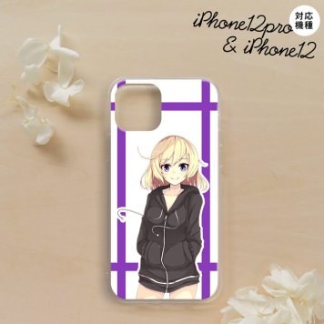 iPhone12/iPhone12pro iPhone12 / iPhone12pro スマホケース ソフトケース 女の子 B 紫 メンズ レディース nk-i12-tp1329