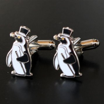 鎌倉カフス工房 ペンギン カフスボタン・カフリンクス メンズ  ca028 結婚式 旦那 プレゼント ギフト 彼氏 父の日 誕生日プレゼント