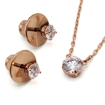 スワロフスキー swarovski ネックレス ピアス セット アクセサリー 5616233 Stilla ステラ スタッドピアス ペンダント レディース ローズゴールド 海外正規品
