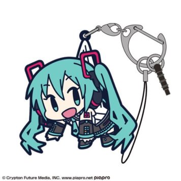 初音ミク 初音ミク V4X つままれ  キーホルダー ストラップ イヤホンジャック