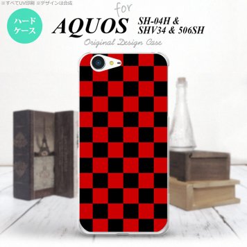 【SH04H】【スマホケース/スマホカバー】【アクオス ゼータ】SH04H スマホケース AQUOS ZETA SH04H カバー アクオス ゼータ スクエア 黒×赤 nk-sh04h-763【メール便送料無料】