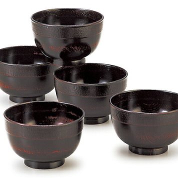 木製　縁布汁椀揃　曙 インテリア 漆器 盆 カタログギフト 景品 粗品