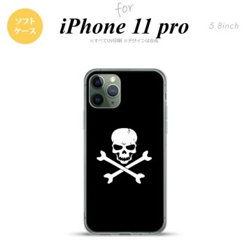 iPhone11Pro iPhone11 Pro スマホケース ソフトケース ドクロ 黒 メンズ レディース nk-i11p-tp511
