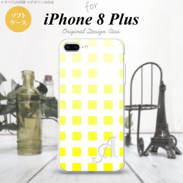 【iPhone8Plus】【スマホケース/スマホカバー】【アイフォン8プラス】iPhone8Plus スマホケース ケース アイフォン8プラス イニシャル スクエア 黄 nk-ip8p-tp1364ini【メール便送料無料】