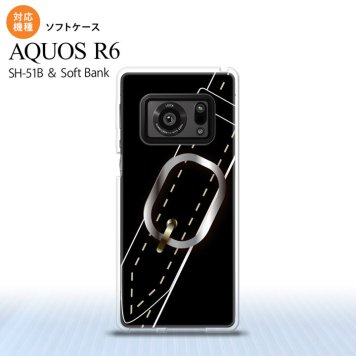 SH-51B AQUOS R6 AQUOS R6 スマホケース ソフトケース ベルト 黒 メンズ レディース nk-r6-tp326