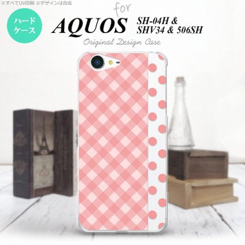 【SH04H】【スマホケース/スマホカバー】【アクオス ゼータ】SH04H スマホケース AQUOS ZETA SH04H カバー アクオス ゼータ チェック･ドット ピンク nk-sh04h-1521【メール便送料無料】