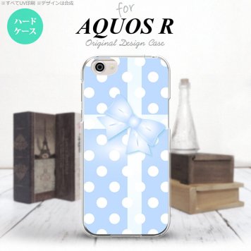 【SH03J】【スマホケース/スマホカバー】【アクオス R】SH03J スマホケース AQUOS R SH-03J カバー アクオス R ドット・リボン 青 nk-sh03j-302【メール便送料無料】