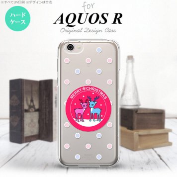 【SH03J】【スマホケース/スマホカバー】【アクオス R】SH03J スマホケース AQUOS R SH-03J カバー アクオス R トナカイワッペン ピンク nk-sh03j-621【メール便送料無料】