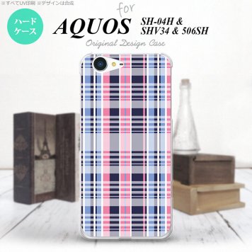 【SH04H】【スマホケース/スマホカバー】【アクオス ゼータ】SH04H スマホケース AQUOS ZETA SH04H カバー アクオス ゼータ チェックB ピンク青 nk-sh04h-440【メール便送料無料】