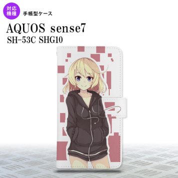 sense7 sense7 手帳型スマホケース カバー 女の子 キャラ ピンク 2022年 11月発売 nk-004s-sens7-dr1322