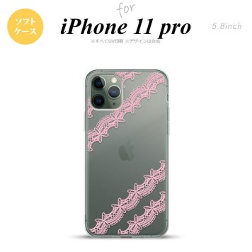 iPhone11Pro iPhone11 Pro スマホケース ソフトケース レース 帯 A ピンク メンズ レディース nk-i11p-tp1095