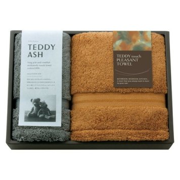 【送料無料・包装無料・のし無料】TEDDY ASH〈テディアッシュ〉 もふもふタッチ フェイス1P･ハンドタオル1P 80015(B4)ギフト 敬老の日 入学祝い 卒業祝い 就職祝い 結婚祝い 誕生日 出産祝い 引越祝い 香典返し 新盆 初盆 御礼 お中元 内祝い 快気祝い ご挨拶 志 法事