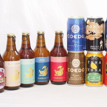 クラフトビール11本セット(インドの青鬼IPA缶 コエド瑠璃 缶 コエド伽羅 缶 名古屋赤味噌ラガー缶 よなよなエール缶 東京ブラック缶 金しゃちアルト瓶 金しゃちピルスナー瓶 金しゃちプラチナエール瓶 金しゃちIPA瓶 ミツボシヴァイツェン瓶) 350