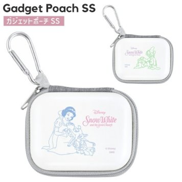 ディズニー 白雪姫 ガジェットポーチ SS SnowWhite キャラクター グッズ かわいい 可愛い オシャレ ミニポーチ 全開き イヤホン ケーブル 小物入れ カラビナ付 DNG-259
