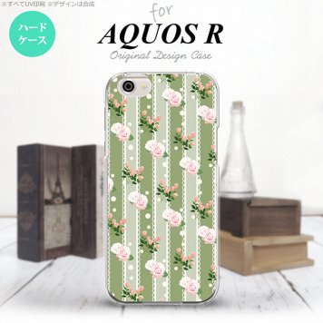 【SH03J】【スマホケース/スマホカバー】【アクオス R】SH03J スマホケース AQUOS R SH-03J カバー アクオス R レース・バラ 緑 nk-sh03j-258【メール便送料無料】
