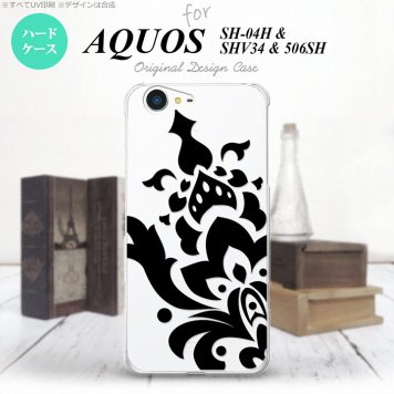 【SH04H】【スマホケース/スマホカバー】【アクオス ゼータ】SH04H スマホケース AQUOS ZETA SH04H カバー アクオス ゼータ ダマスク柄大A 黒 nk-sh04h-1029【メール便送料無料】