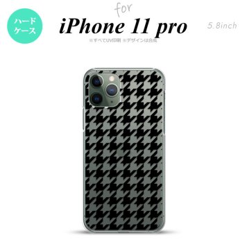 iPhone11Pro iPhone11 Pro スマホケース ハードケース 千鳥 格子 大 黒 クリア メンズ レディース nk-i11p-930