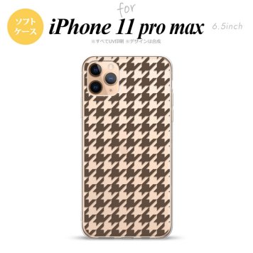 iPhone11ProMax iPhone11pro max スマホケース ソフトケース 千鳥 格子 大 茶 クリア メンズ レディース nk-i11pm-tp927