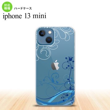 iPhone13mini iPhone13 mini ケース ハードケース 草 ボタニカル 青  nk-i13m-1624