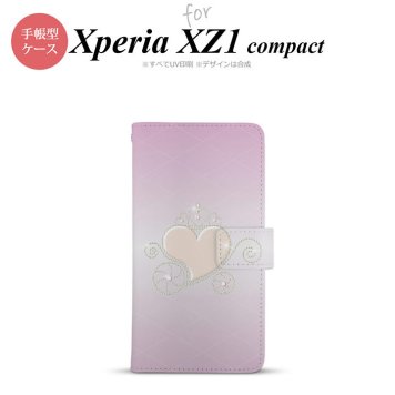 【手帳型 スマホ カバー ケース】【SO02K】【エクスペリア XZ1】手帳型 ケース SO-02K スマホ カバー Xperia XZ1 Compact エクスペリア ハート(F) ピンク nk-004s-so02k-dr320【メール便送料無料】