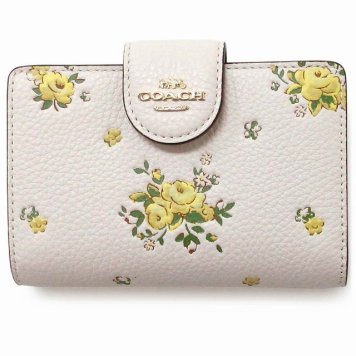 コーチ 財布 COACH アウトレット ミディアム コーナー ジップ ウォレット フローラル プリント 花柄 二つ折り財布 CAP00 IMCAH